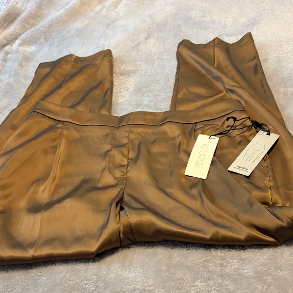 Rachel Zoe Women's Metallic Gold Trousers